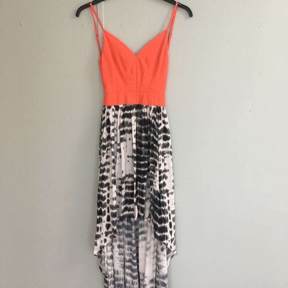 NWT stylish coral high low dress